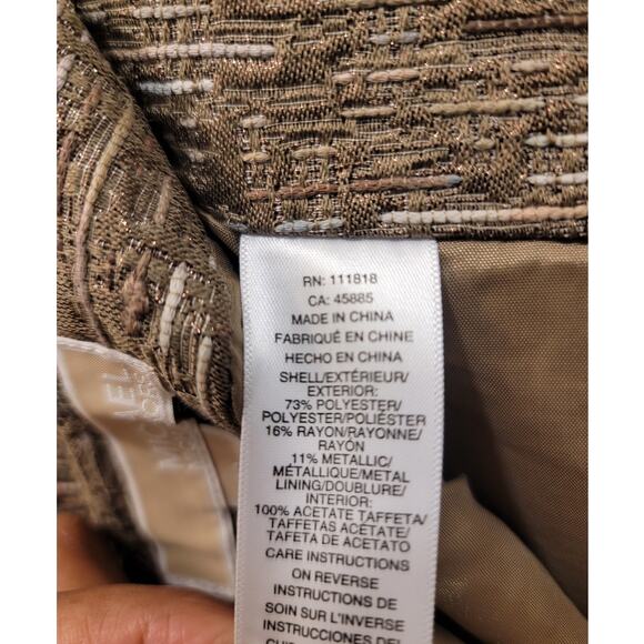 Michael Kors Gold Brocade Mini Skirt - Picture 5 of 8